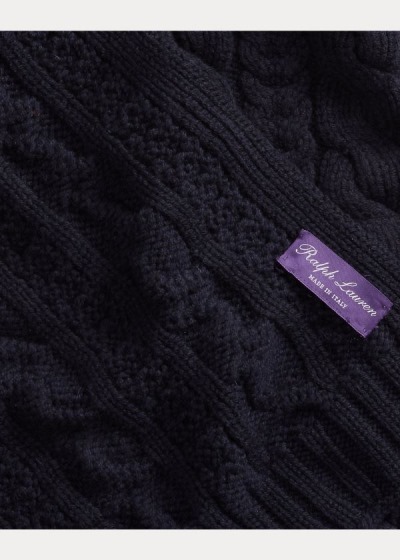 Ralph Lauren Cable-Knit Cashmere Halstørklæde Herre Danmark (YHIOD6123)